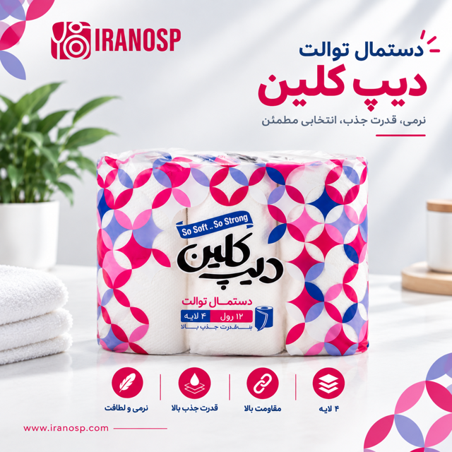 دستمال دلسی 12 قلو دیپ کلین