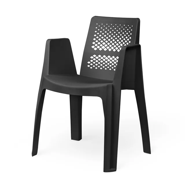 صندلی دسته دار پلیمری یک تکه ملینــا الماسی