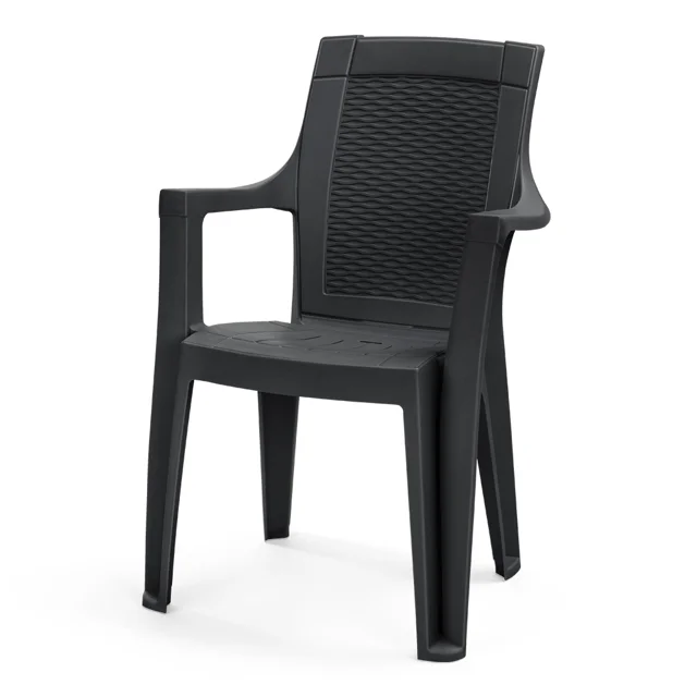 صندلی دسته دار پلیمری یک تکه دالتون حصیری