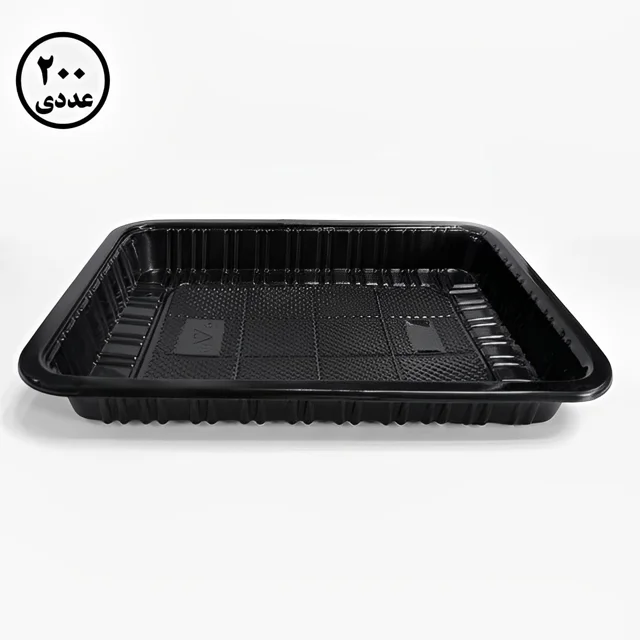 ظرف فینگرفودی مشکی مهرپارسا کد 301 ( 200 عددی )